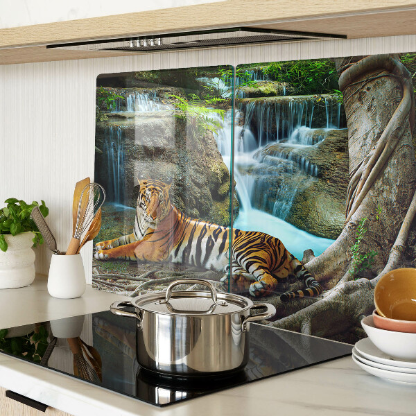 Snijplanken glas Tijger in zijn natuurlijke habitat