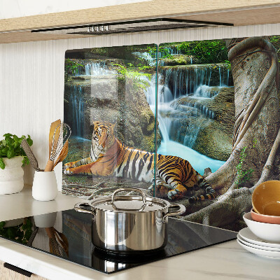 Snijplanken glas Tijger in zijn natuurlijke habitat