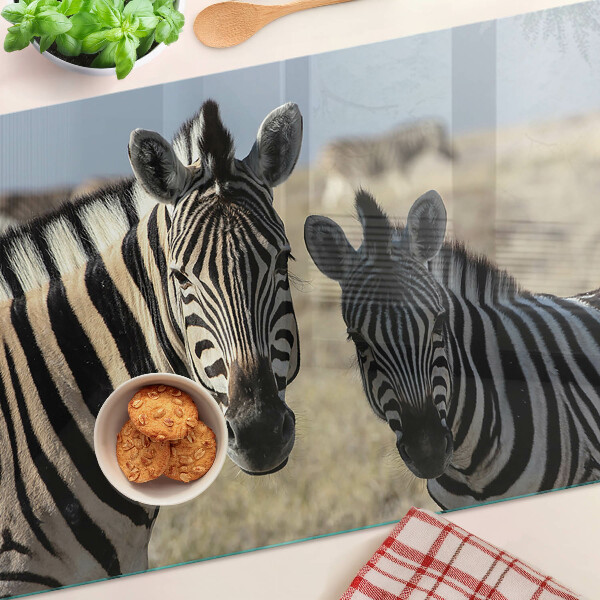 Szklana deska kuchenna Zebry w naturalnym środowisku