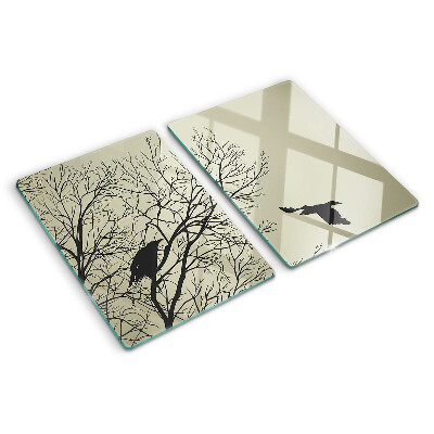 Deska kuchenna szklana Ptaki na gałęziach drzew