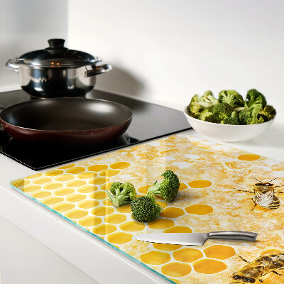 Snijplanken van glas Bijenkorven en bijen