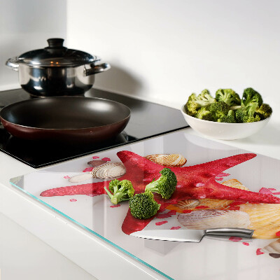 Glazen snijplanken Schelpen en zeesterren