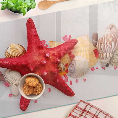 Szklana deska kuchenna Muszle i gwiazda morska