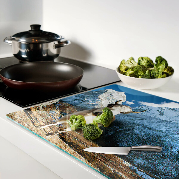 Snijplanken glas Een koe in de bergen