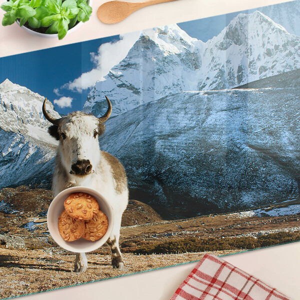 Snijplanken glas Een koe in de bergen