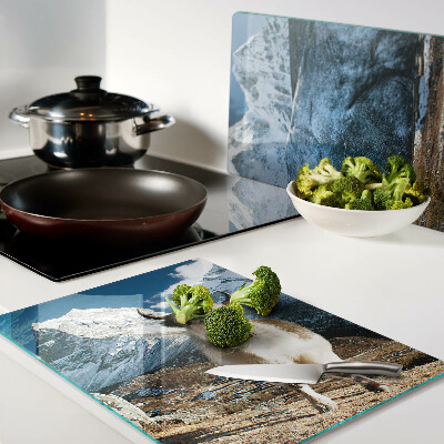 Snijplanken glas Een koe in de bergen