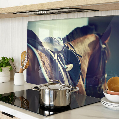 Deska kuchenna szklana Konie i akcesoria jeździeckie