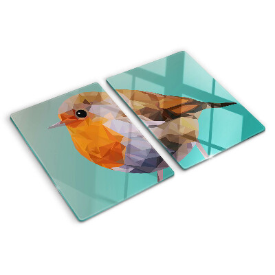 Snijplanken van glas Laag-poly vogel