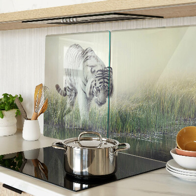 Szklana deska do krojenia Tygrys w trawie