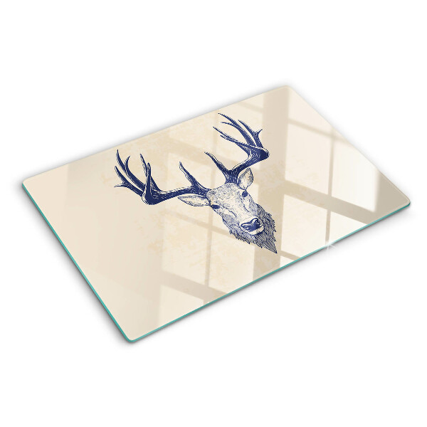 Deska kuchenna szklana Łoś z porożem