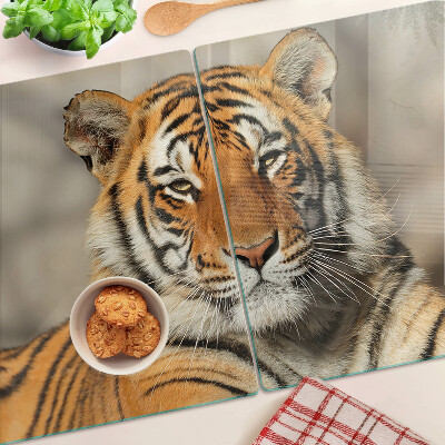 Deska kuchenna szklana Tygrys w naturalnym ujęciu