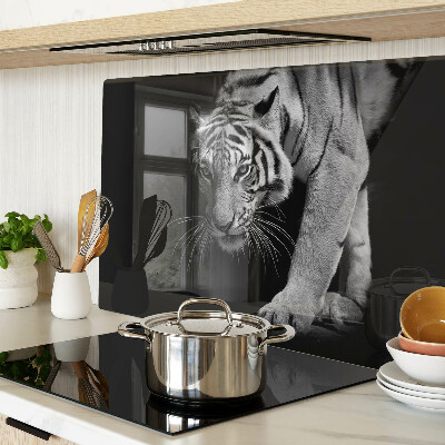 Szklana deska do krojenia Tygrys w czerni i bieli