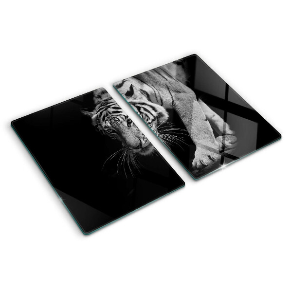 Szklana deska do krojenia Tygrys w czerni i bieli