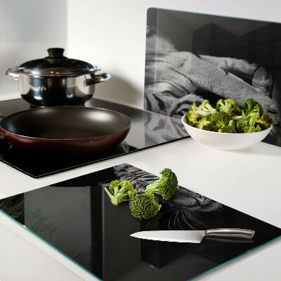 Szklana deska do krojenia Tygrys w czerni i bieli