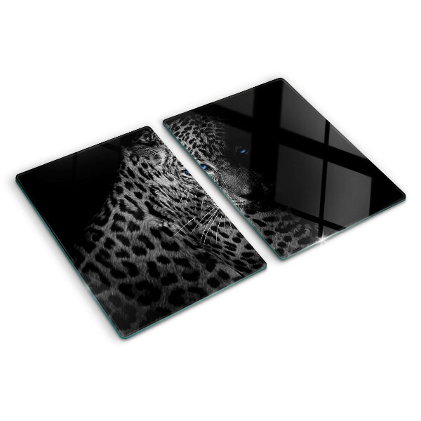 Szklana deska do krojenia Lewa pantera z niebieskimi oczami