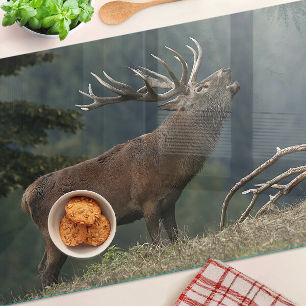 Snijplanken van glas Hert in zijn natuurlijke leefomgeving