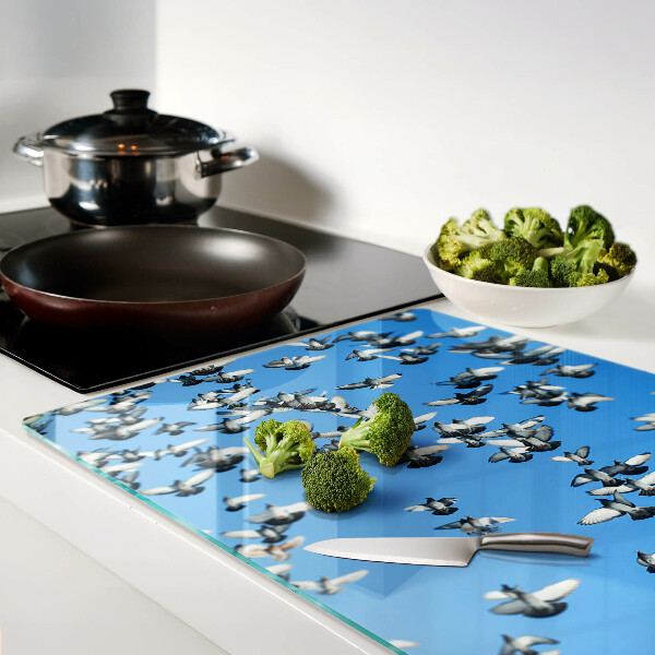 Szklana deska do krojenia Gołębie w locie na niebie