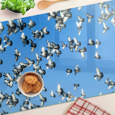 Szklana deska do krojenia Gołębie w locie na niebie