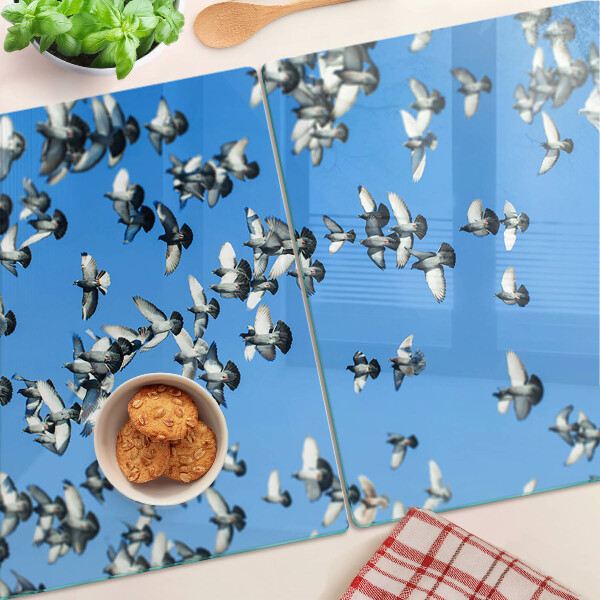 Szklana deska do krojenia Gołębie w locie na niebie