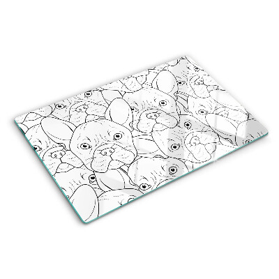 Glazen snijplanken Franse bulldog honden