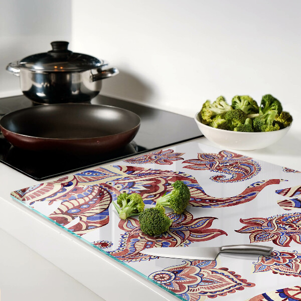 Snijplanken van glas Paisley-motief met bloemen