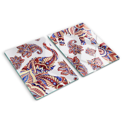 Deska kuchenna szklana Motyw paisley z kwiatami