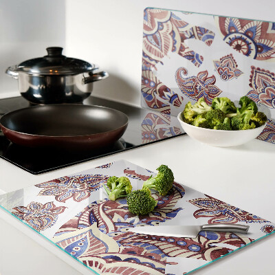 Snijplanken van glas Paisley-motief met bloemen