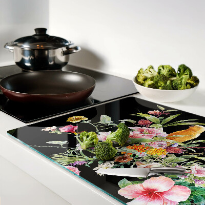 Snijplanken glas Bloemen en vogels