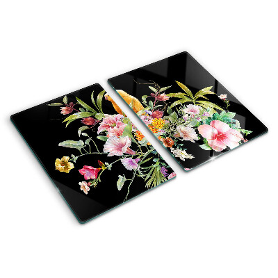 Snijplanken glas Bloemen en vogels