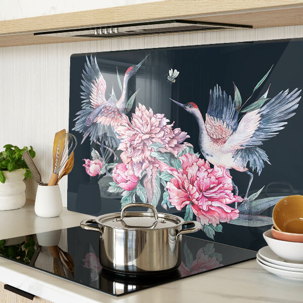 Glazen snijplanken Bloemen en vogels