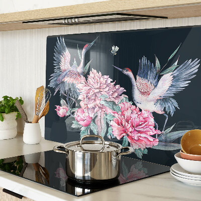 Glazen snijplanken Bloemen en vogels