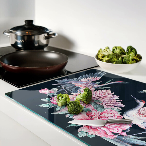 Glazen snijplanken Bloemen en vogels