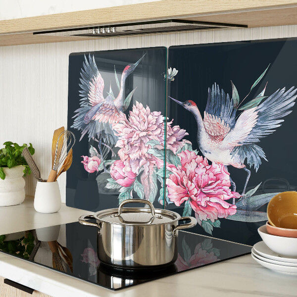 Glazen snijplanken Bloemen en vogels