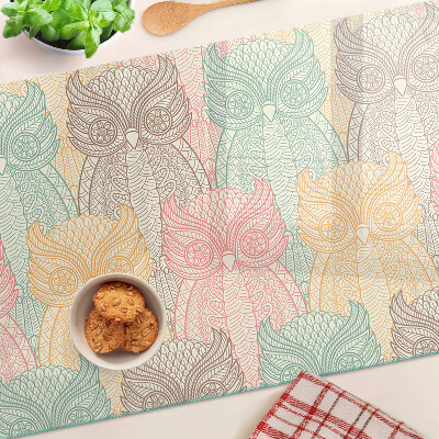 Snijplanken glas Bloem- en vogelmotief