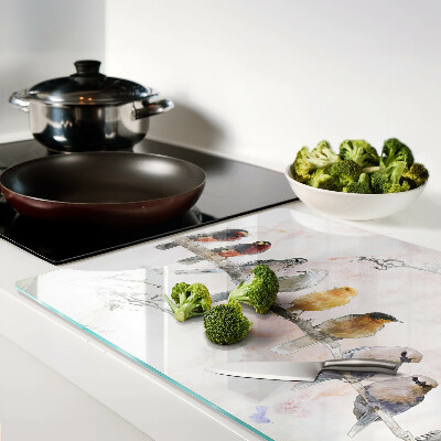 Glazen snijplanken Vogels op een tak