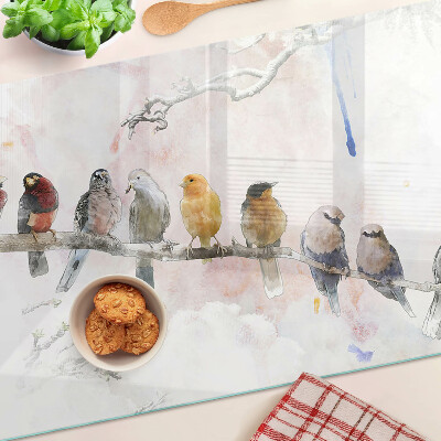 Glazen snijplanken Vogels op een tak