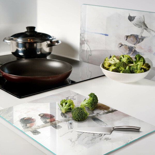 Glazen snijplanken Vogels op een tak