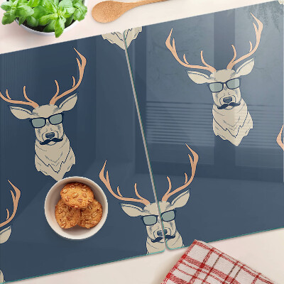 Snijplanken glas Rendier met zonnebril