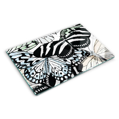 Szklana deska do krojenia Motyw motyli w różnych kolorach