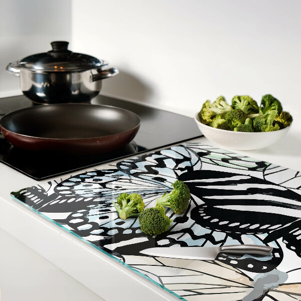 Glazen snijplanken Vlindermotief in diverse kleuren