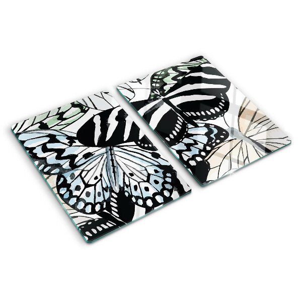 Szklana deska do krojenia Motyw motyli w różnych kolorach