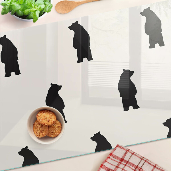 Snijplanken glas Silhouetten van beren