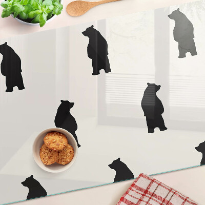 Szklana deska do krojenia Sylwetki niedźwiedzi