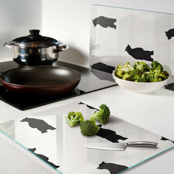 Snijplanken glas Silhouetten van beren