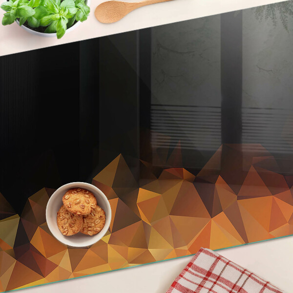 Deska kuchenna szklana Płonące ognisko w stylu geometrycznym