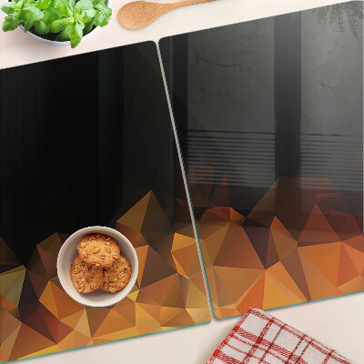 Deska kuchenna szklana Płonące ognisko w stylu geometrycznym