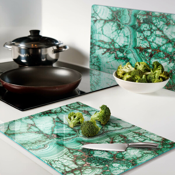 Snijplanken glas Marmer in groene tinten