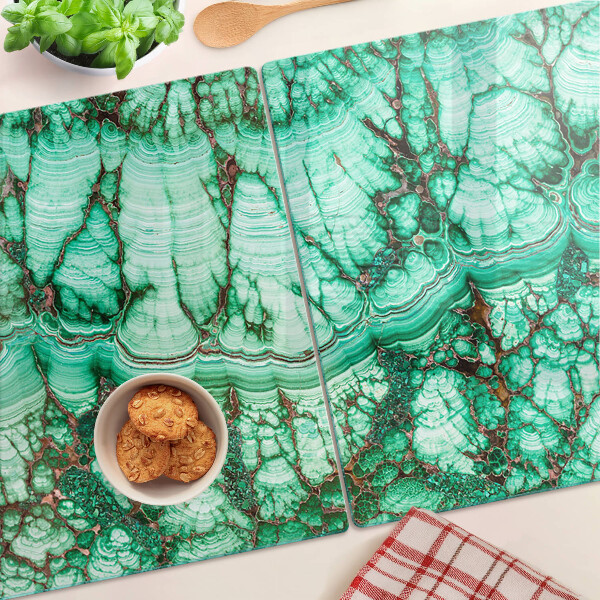 Snijplanken glas Marmer in groene tinten