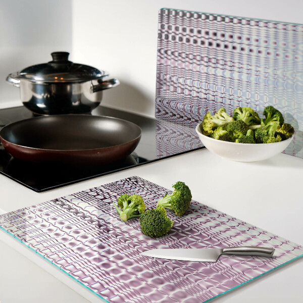 Szklana deska kuchenna Fale w odcieniach różu