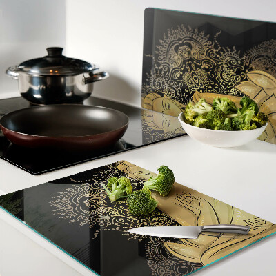 Szklana deska kuchenna Buddha w medytacji